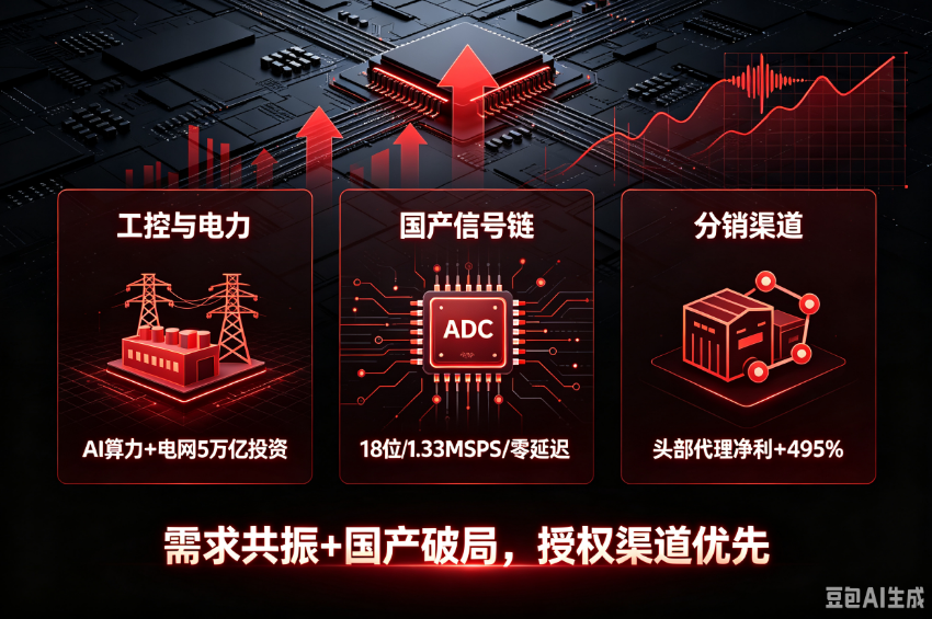 工控与AI需求共振，国产高精度ADC破局，分销商成涨价周期最大弹性