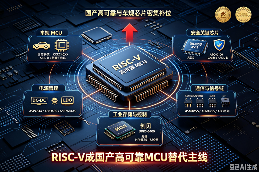 国产高可靠料号密集补位：RISC-V车规/航天级MCU落地，替代窗口开启