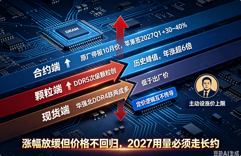 原厂停报10月合约价，铠侠主动设涨价上限，存储现三层背离